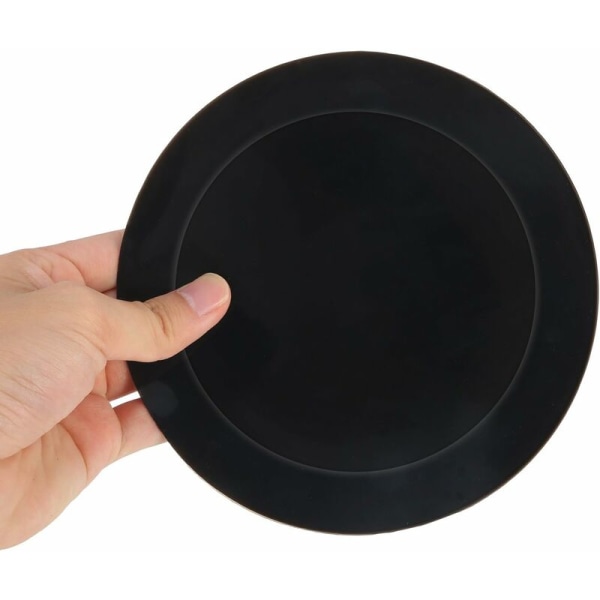 6 Inch Silicone Tub Stopper Drain Plug for Kitchen, Bath & Laundry (Black)