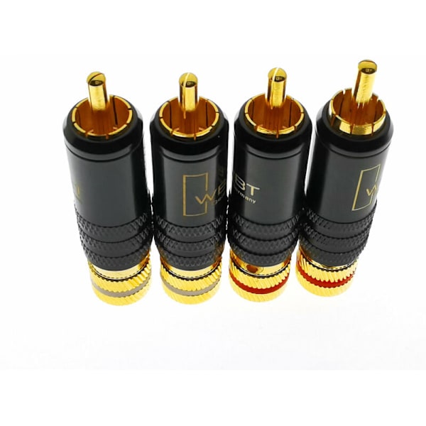 WBT-0144 kullattu RCA-liitin tai RCA-liitäntätyyppinen AV-ääni- ja videopistoke