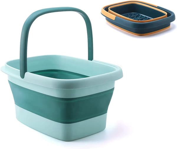 Foldbart fodbad med massage, foldbart pedicurekar, stor Porta