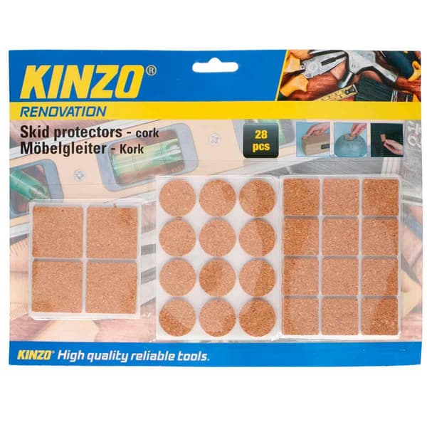 Møbelknotter i kork - 28 stk Brun