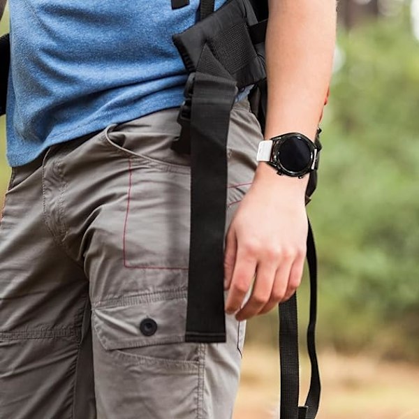 22mm Silikon Klockarmband, Unisex, Justerbart Spänne, Snabbkoppling, Vitt Sportband, Kompatibelt med Smartklockor