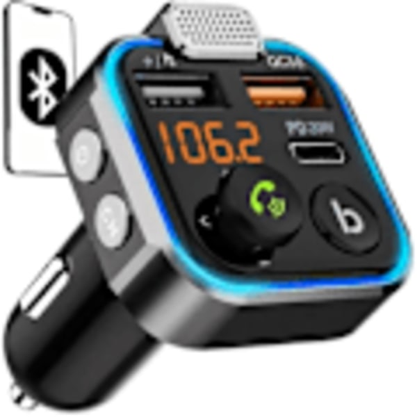 Bluetooth FM-sender og lader 20w - Bil - Billader