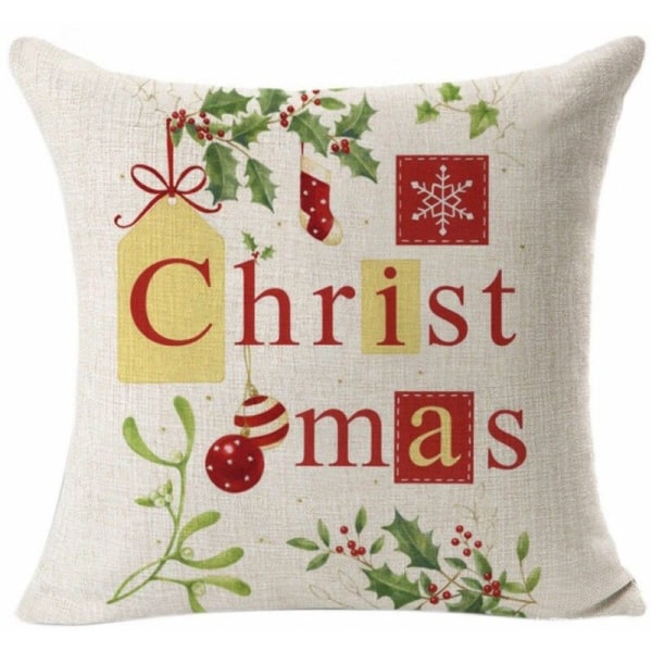 4 kpl Joulutyynynpäällinen cover , joulutyynynpäälliset, joulutyynynpäälliset, joulutyynyt, joulun lumihiutale sohva C