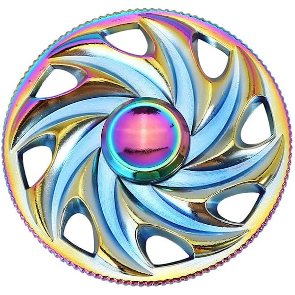 Regnbågs Fidget Spinner - 3-5 Min Spintid - Höghastighets Stållager - Stressreducerande Fokusleksak