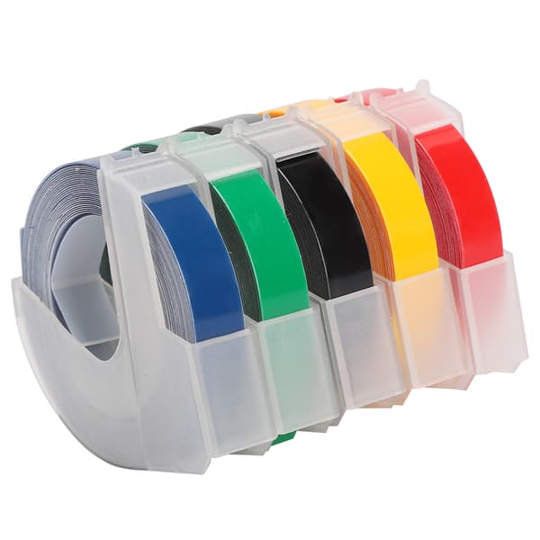 5 stk. 9 mm 3D Prægningstape Manuel DIY PVC Labelprinter 3 Meter