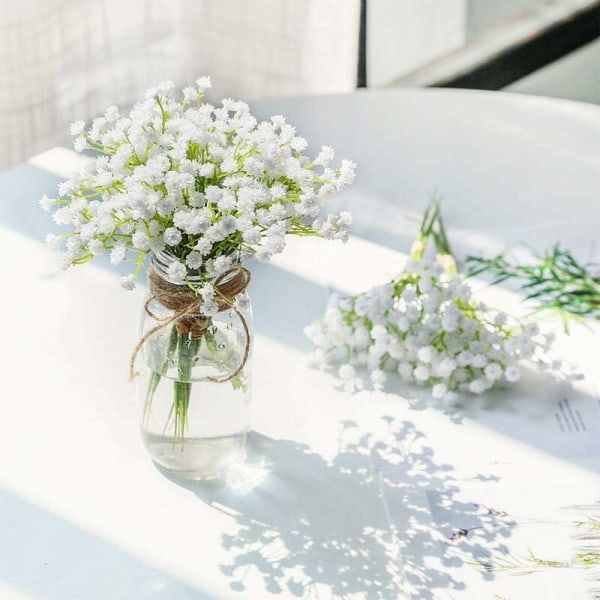 Tekokukat vauvan henkäys, tekokukat, gypsophila, DIY-kukkakimput, hääjärjestelyt, kodinsisustus, 12 kpl