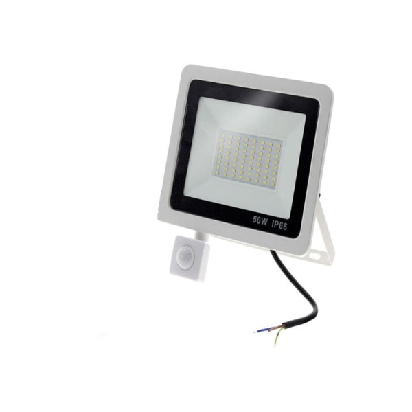 50W LED-strålkastare Vit utomhusrörelsedetektor IP65 Färgtemperatur: Kallvit 6500K-DENUOTOP