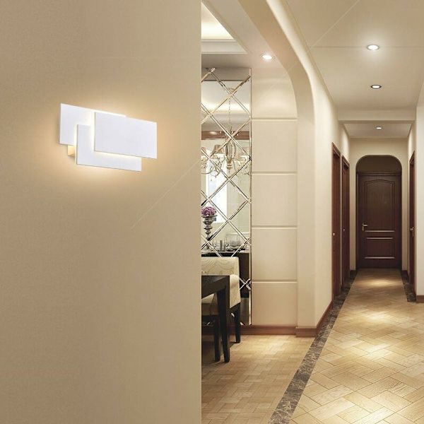 Indendørs væglampe, moderne LED væglampe hvid 24W, IP20, ikke-dimbar, design aluminium dekorativ belysning lampe til soveværelse gang stue