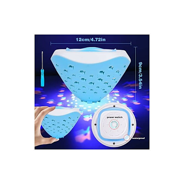 LED Pool Light, Vandtæt Flydende LED Lys, IP68 Disco LED Undervandslys med 6 Forskellige Farvetilstande, Undervands LED Lys til Svømning