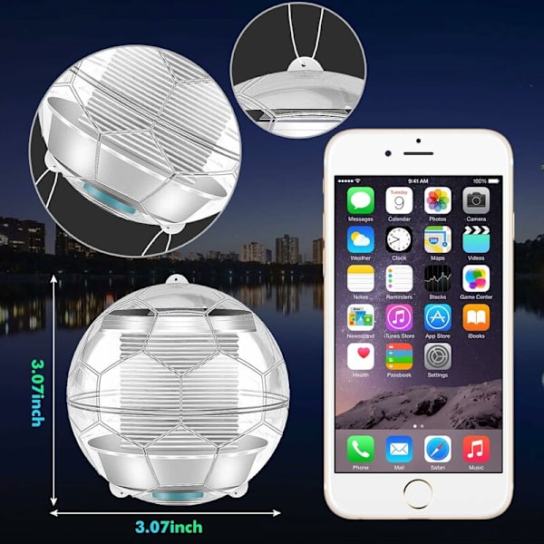 Solcellsdriven flytande boll, flytande poollampa poolbelysning flytande lampor damm belysning vattentät solcellslampor RGB pooltillbehör för pool, ga