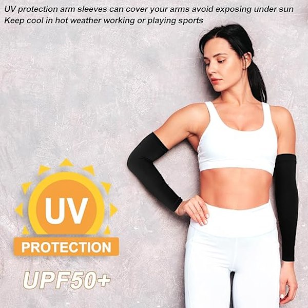 Lasten/Aikuisten UPF50+ Hihat | UV-suoja, aurinkosuoja, urheiluun ja ulkoiluun, 4 paria - Kevyet ja hengittävät