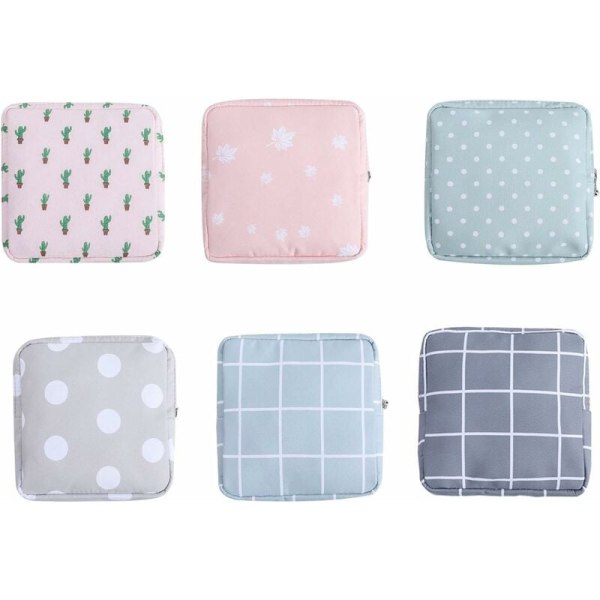 Portable Sanitary Napkin Storage Bag (Gray Dot)-Fei Yu