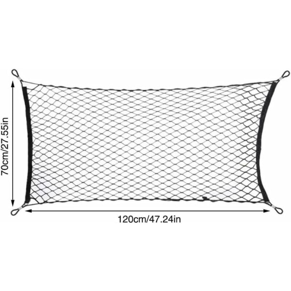 Universal Car Storage Net, Luggage Storage Net, Car Trunk Net, Car Accessories Net, Children's Luggage Net, for SUV, Truck Black（70120cm）