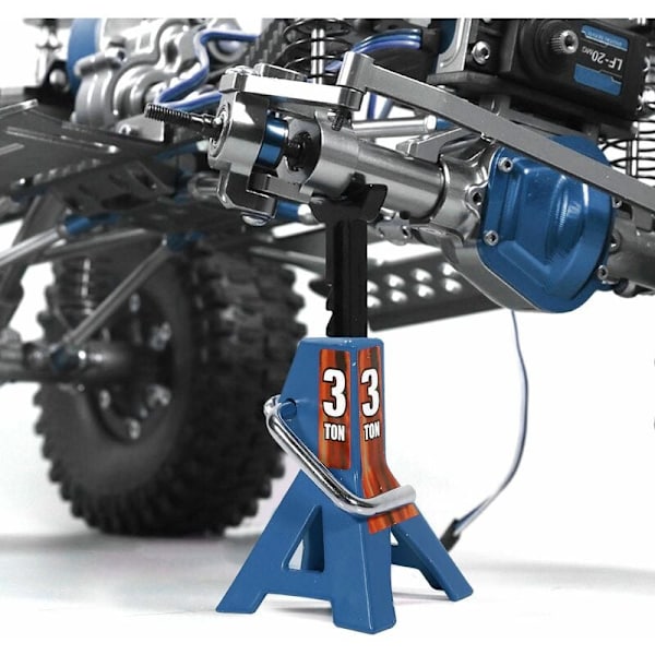 3 Ton Stige Modell Aksel Stativ Løfte Sperre Heavy Duty Rack Kjøretøy Gulv for TRX4 D90 CC01 RC Blå