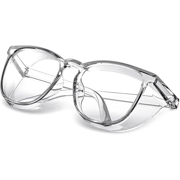 Skyddsglasögon, snygga goggles, imfria linser, alternativ till vanliga skyddsglasögon för laboratorier och sjukvård, transparent grå ram