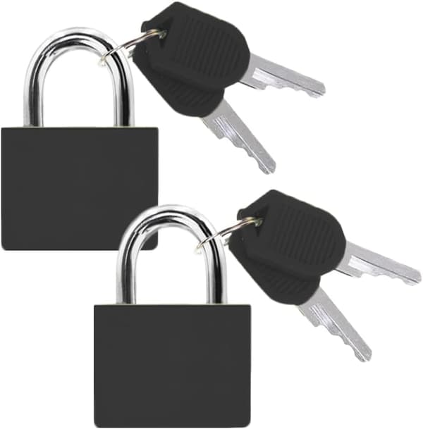 Litet bagagelås, 2-pack, svart