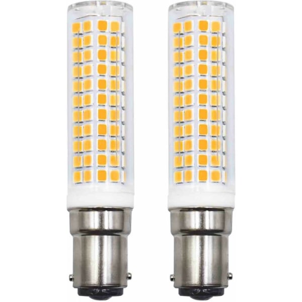 2 kpl B15d LED-lamppua, jotka korvaavat 75W 90W 80W lämpimän valkoisen 3000K 220V 230V 890lm 7W seinävalaisimen olohuoneen kattokruunuun ompelukoneeseen [En