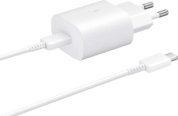 SAMSUNG 45W PD batterilader + EP-TA845X kabel hvit