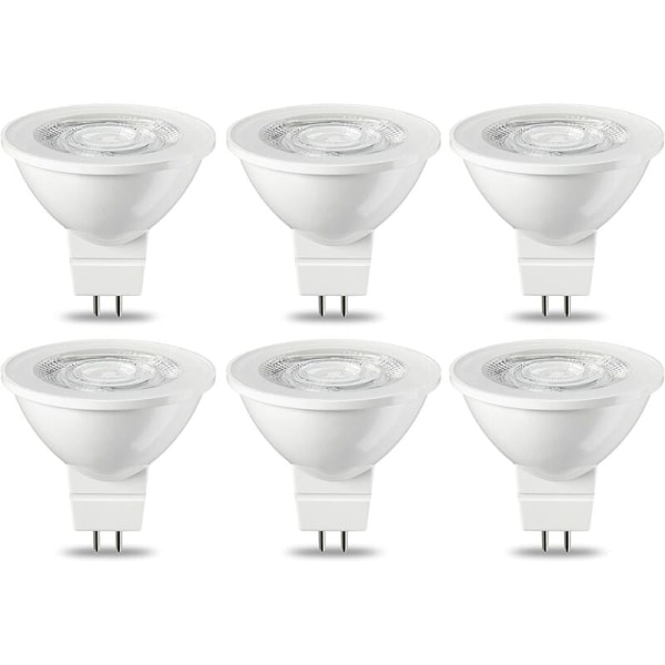 6-pack GU5.3 MR16 LED-lampor 5W Varmvitt Icke dimbar 220V [Energiklass G]