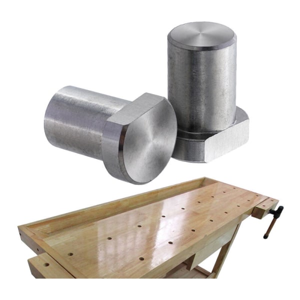 Styck arbetsbänkstopp i rostfritt stål för hål med 19 mm diameter, tillbehör för träbearbetningsbord för fastsättning av arbetsstycken