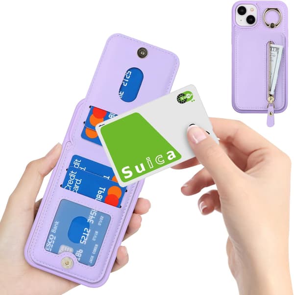 iPhone 13 Læder Cover - Lilla