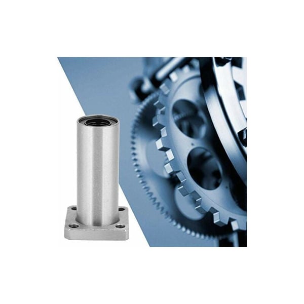 Rustfrit stål firkantet flange kugleleje bøsning lang lineær bevægelse kugleleje ring LMK10LUU(10mm)
