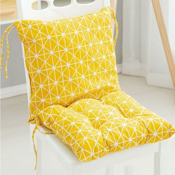Siamilainen tuolin tyyny, irrotettava puutarhatuolin selkätyyny, paksunnetut PP-puuvillatäytetyt istuintyynyt, joissa on kiinnityshihnat, pehmeä ja mukava
