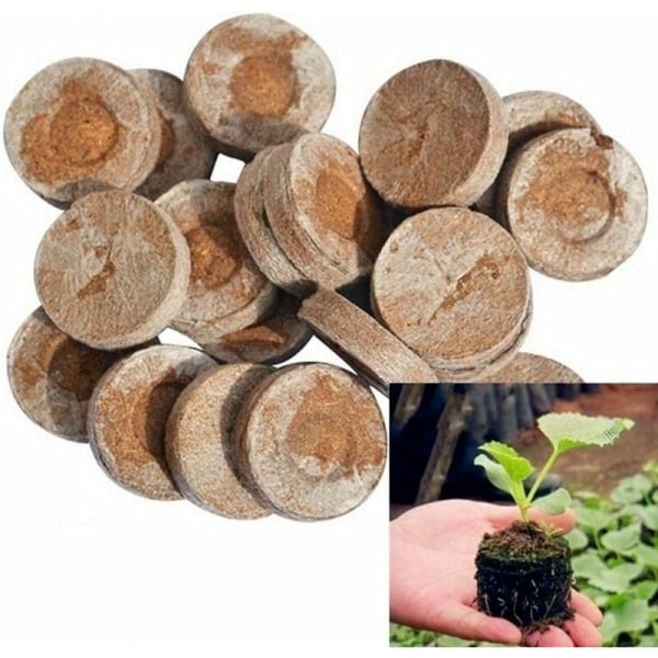 Komprimerat näringsblock för plantskola 5 stycken, 30 mm plantblock för plantskolor, trädgårdsväxtblock, torvplanta
