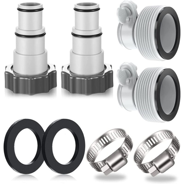 4 kpl uima-altaan letkun sovitinta, uima-altaan sovitin, Intex uima-altaan sovitin, uima-altaan letkun sovitin, pumpun letkun sovitin, uima-altaan letkun liitin Ø 32 ja 38 mm