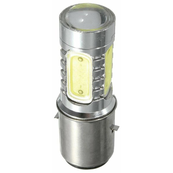 12v Ba20d H6 4 Cob LED-lampa vitt ljus för ATV-cykelmopedstrålkastare