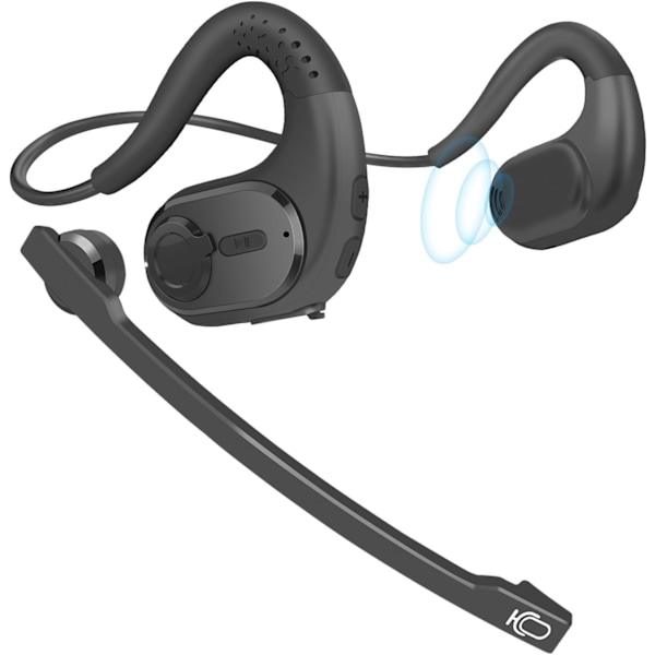 Bluetooth Headset - Avtagbar Mikrofon, DSP Brusreducering, 12H Batteritid för Telefon/PC/Laptop