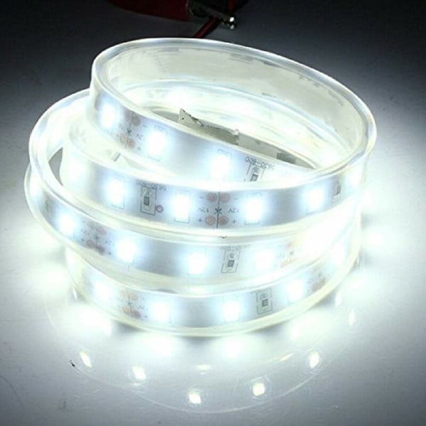 5M 5630 SMD LED Silikon Strip Lys Kald Hvit Vanntett 12V