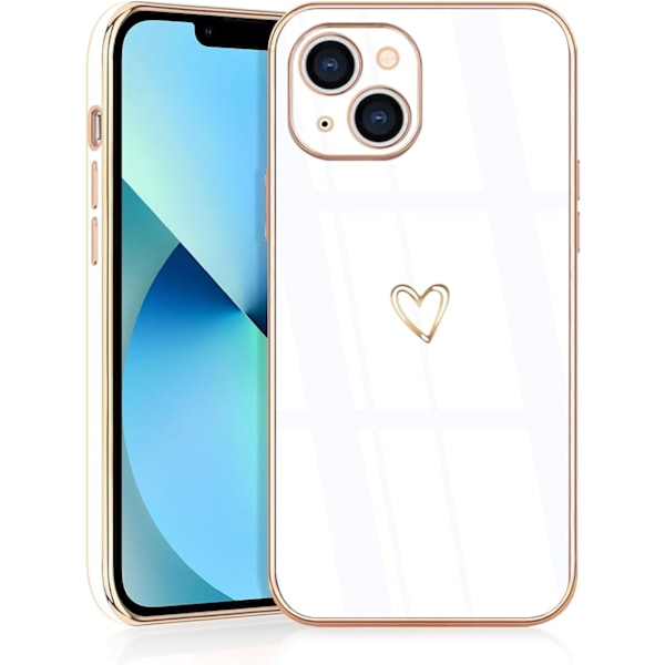 iPhone 13 Deksel med Søtt Motiv, Hvit