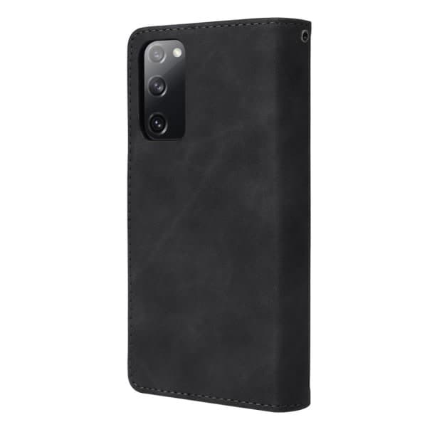 Samsung Galaxy S20 FE - Monitoiminen Lompakko Kotelo - Musta Musta Musta