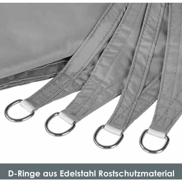 Vanntett rektangulær skygge seil, Oxford Polyester 95% UV-beskyttelse, rivebestandig, utendørs solbeskyttelse for hage, balkong, dekk, Pat