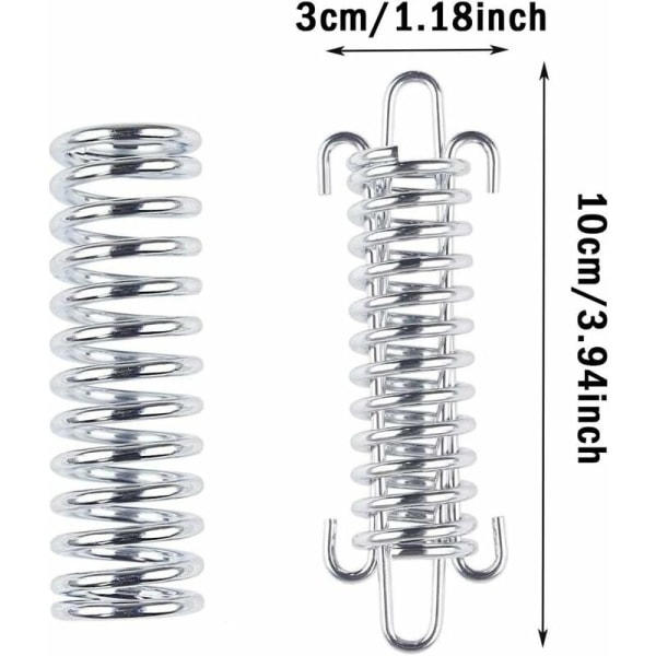 6 stk. markise stålfjeder, telttovstrammer, kraftig tovstrammer, udendørs camping højstyrke gyngefjeder til campingtelt Fo