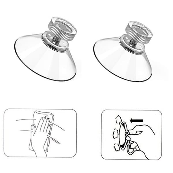 10 M4 skruv gummisugproppar, tumskruv sugproppar, transparenta sugproppar, 41 mm