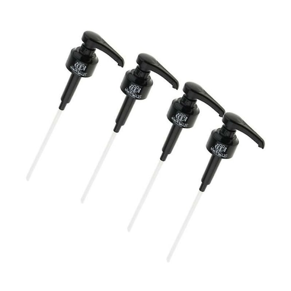 4 stk. kaffedispenser sirup pumpe sort væskedispenser til monin sirup 10ml saftflaske dispenser pumpe
