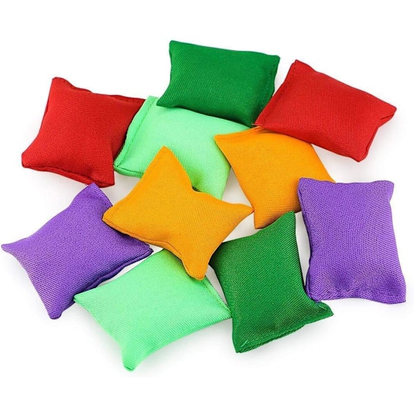 Värikkäät nyloniset papupussit Cornhole-heittopeliin (2\" x 2\" lajitelma värejä) 10 kpl