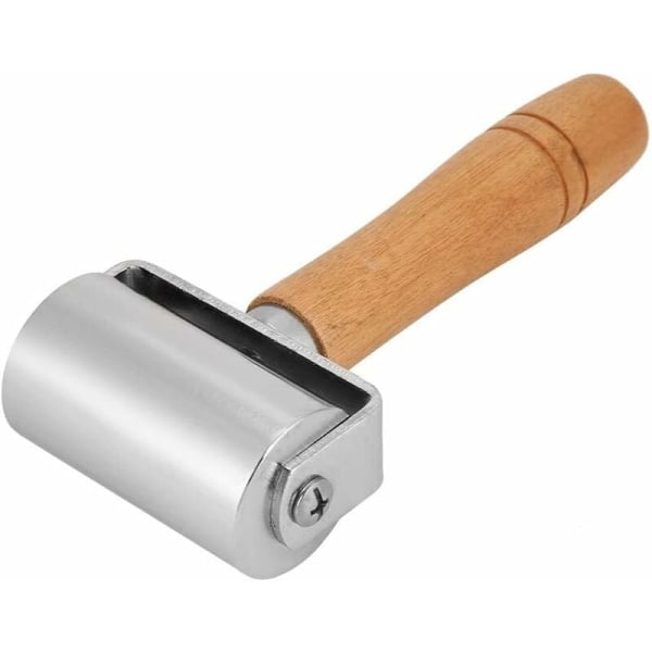 Puukahvallinen nahkatarjotin Työkalut Reunapuristin metallirulla nahkaliimarullalle, 100mm, 60mm, 26mm, hopeanvärinen (60mm)