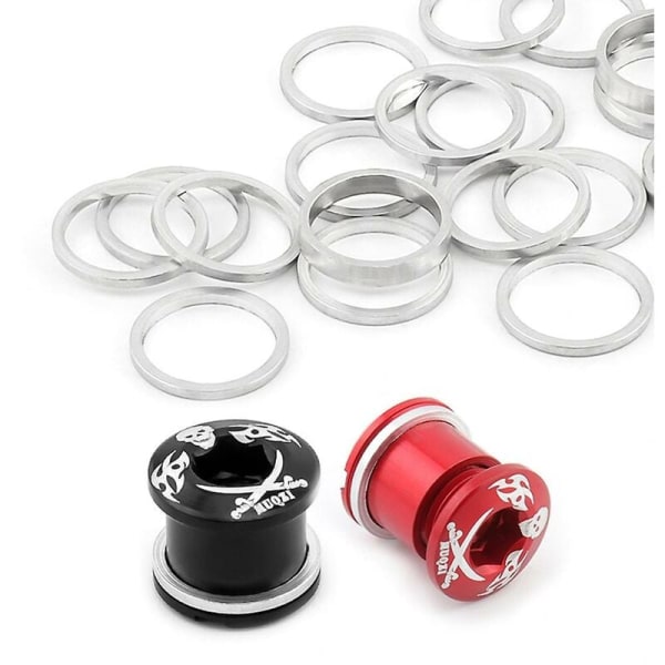 100pcs Chainring Bolts Washer Bike Chain Wheel Screws Gasket Crankset Chain Bolt Washer Ring,1mm