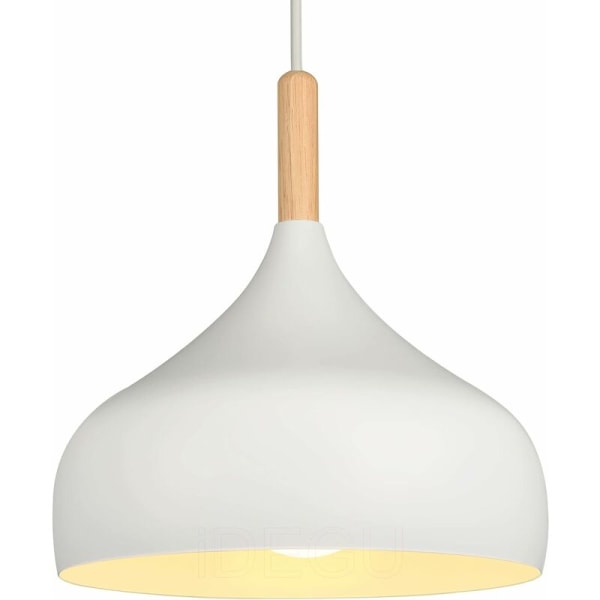 Lysekrone Pendellampe Retro 24CM Pendellampe Armatur Moderne Skandinavisk Stil Dråbeform Loftlampe E27 Metal Træ Pendellampe til