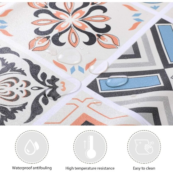 Itsekiinnittyvä laattatarra, 60 x 200 cm PVC moderni itseliimautuva seinätarra vedenpitävä koriste keittiön kaappiin kylpyhuoneessa