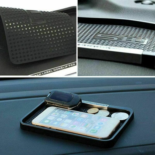 Halkskyddsmatta Car Magic Dashboard Brickhållare Anti-halkmatta (svart)-Fei Yu