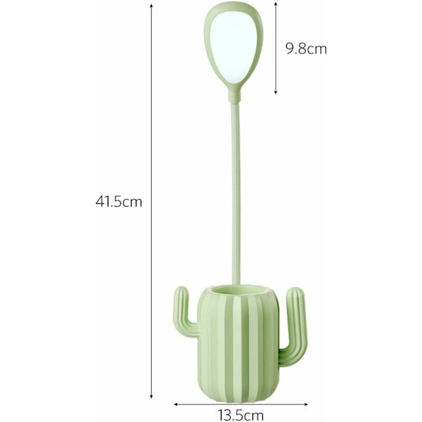 Barne skrivebordslampe, VADIV LED skrivebordslampe berøringsdimmbar nattbordslampe leselampe oppladbar skrivebordslampe trådløs penneholder - Grønn-Fei Yu