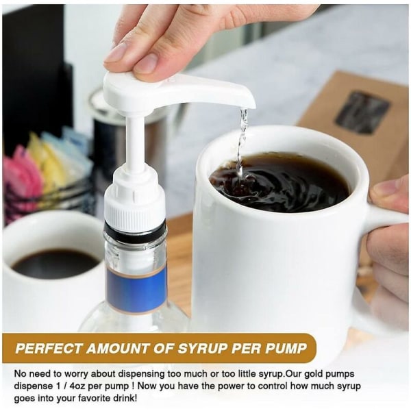 10 st kaffe mjölkte dispenser sirap pump vätskedispenser för sirap dispenser pump, svart