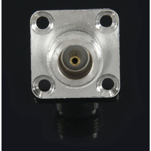 4-håls N-typ Panelmonterad RF-koaxialkontakt med lödkopp, silver