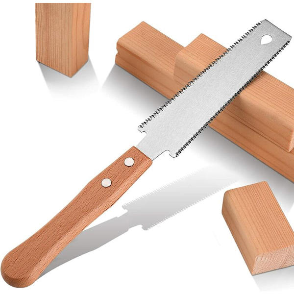 Liten handsåg för träbearbetning, 6 tum flexibel blad dubbelkantad manualer, hobby, DIY, snickeri verktyg skarp och lätt