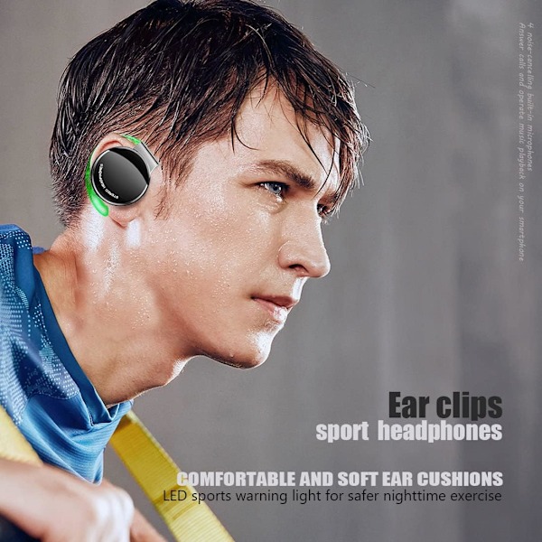 Bluetooth 5.3 On-Ear -kuulokkeet - Avoin korvarakenne, 4 mikrofonia, pitkä akunkesto latauskotelolla