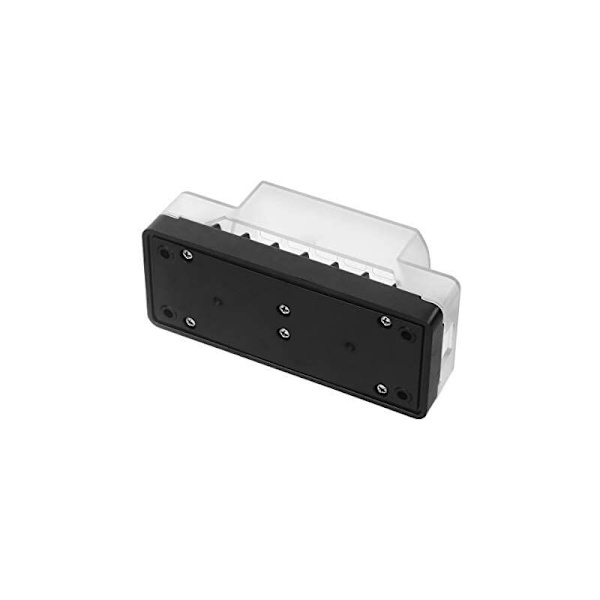 12v bilsikringboks 6 vejs sikringsboks til ATO/ATC 1-20A sikring DC32 V M5 skrueforbindelse sikringsholder med sikring (6 vejs uden negativ pol)